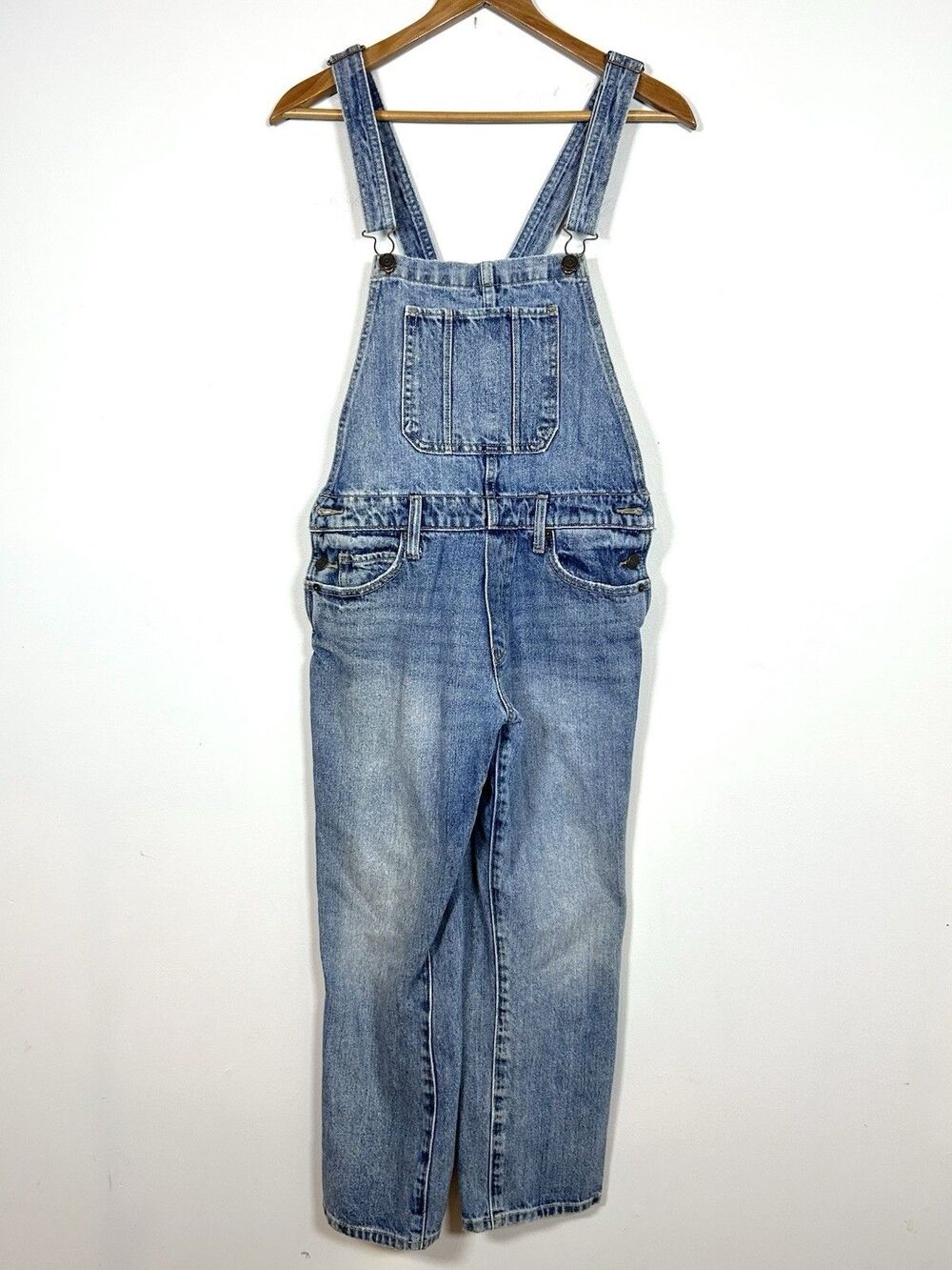 Lucky Brand Boyfriend Denim Overalls Womens Small Light Wash Cropped